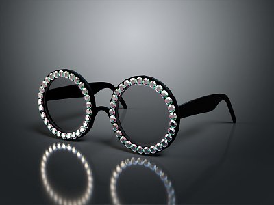 Modern Sunglasses Diamond Glasses Diamond Sunglasses 3d model