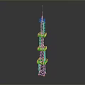 signal tower science fiction signal tower solar signal tower science fiction communication tower communication tower science fiction equipment 3d model