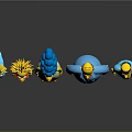 Simpsons Family Characters Standing Together With Different Colorful Outfits As Collectible Figures