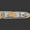 Sleek Modern Luxury Yacht Featuring Wooden Deck And Upper Deck Design