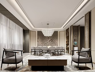 New Chinese Room Restaurant Box 3d model