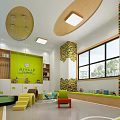 Modern Kindergarten Informal Classroom 3d model