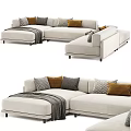 Modern Multiplayer Sofa Sectional 3d model