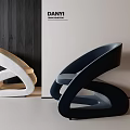 Modern Single Chair With Unique Curved Design In Light And Dark Colors