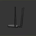 Wireless Router With Four High Gain Antennas White Compact Design For High Speed Internet Connectivity