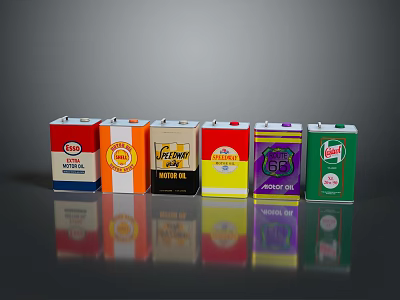 Various Branded Boxed Household Products With Colorful Designs And Different Flavors 3d model