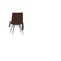 Stylish Brown Upholstered Dining Chairs With Metal Legs And Cozy Throw Blanket