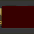 Stylish Maroon Storage Box With The Great Ace Text And Golden Lock