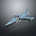 Detailed Military Fighter Jet Model With Open Cockpit And Weapon Attachments