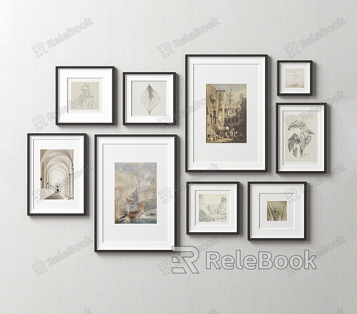 Decorative Photo Frame Combination model