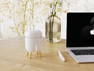 Apple laptop desk humidifier e-commerce pen 3d model