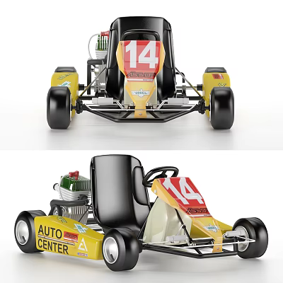 Modern Kart Casual Kart 3d model