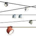 Track Mounted Downlights And Spotlights In Various Colors For Modern Interior