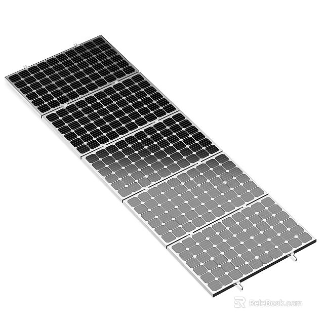 Efficient Solar Panels For Home Daily Electrical Appliances Renewable Energy Supply 3d model 