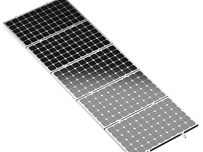 Efficient Solar Panels For Home Daily Electrical Appliances Renewable Energy Supply 3d model