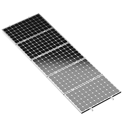 modern solar panel solar power plant foldable solar panel 3d model