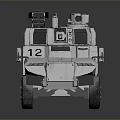 Armored Six Wheeled Military Vehicle With Turret And Tactical Equipment