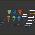 Colorful Cosmic Aerospace Scene With Rocket Satellite And Shining Stars