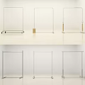 Clothing Store Clothes Racks With Metal Frames And Various Styles 3d model