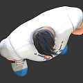 3D Male Character Wearing Grey TIE-DYE T-Shirt And Blue Jeans 3D Model Design