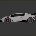 White Sports Car With Sleek Exterior Black Rear Wing And Aerodynamic Design