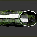 Green and Black Textured Lighting Fixture Combination with Curved Shape Glossy Surface and Modern Design