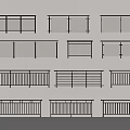 Various Modern Railing Designs For Staircase And Balcony Applications 3d model