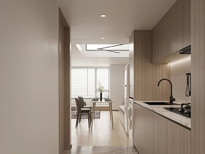 Modern Kitchen Open Kitchen Apartment Kitchen Western Kitchen Water Tray Washstand Gas Stove Vegetable Basin 3d model