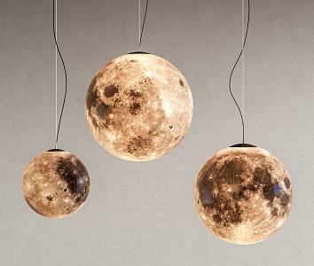 Moon chandelier 3d model