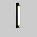 Modern Minimalist Wall Sconce With Slim Black Frame And Illuminated Long Panel