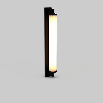 Modern Minimalist Wall Sconce With Slim Black Frame And Illuminated Long Panel 3d model