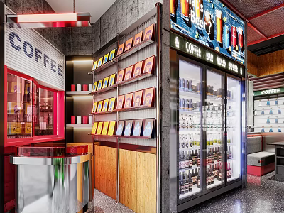 Industrial LOFT Hot Pot Shop 3d model