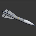 Military Missile Design Featuring White Body Tail Fins And Yellow Black Markings
