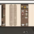 Bookcase rattan door 3d model