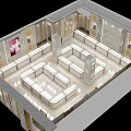 Luxurious Jewelry Store Interior with Elegant Display Counters and Modern Lighting for Exquisite Gemstone Displays