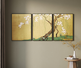 New Chinese Plant Painting Decorative Painting 3d model