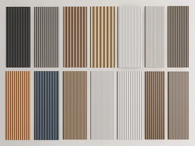 Wall Paneling Samples In Diverse Colors And Textures 3d model