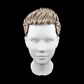 3D Human Head Model With Blonde Short Hair And Detailed Facial Features