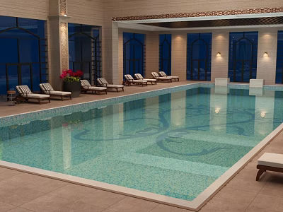 Indoor Pool Modern Pool 3d model