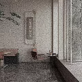 Modern Coffee Shop Interior With Wooden Tables Bench Seats Large Windows And Natural Light