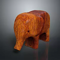 Unique Decorative Wooden Elephant Sculpture Featuring Natural Wood Texture And Handcrafted Design