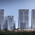 Modern high-end residential district model 3d model