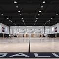 basketball hall basketball court indoor court wind and rain playground school workshop basketball 3d model