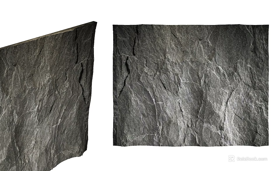 Natural Stone Wall Surface With Textured Patterns And Cracked Details For Interior Design 3d model 