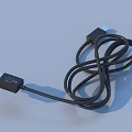 Essential Daily Life Black USB Charging Cable For Fast Data Transfer And Device Charging 3d model