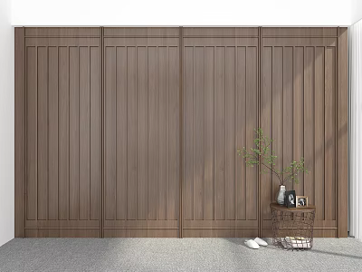 Modern Wardrobe Custom Solid Wood Wardrobe Coat Cabinet Wardrobe 3d model