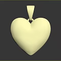 Shiny Polished Gold Heart Shaped Pendant Metallic Fashion Accessory For Women’s Jewelry