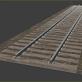 Railroad Track Roadway Infrastructure Featuring Wooden Ties Steel Rails And Gravel Bed