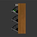Wooden Shoe Cabinet With Multiple Shelves And Drawers For Home Storage