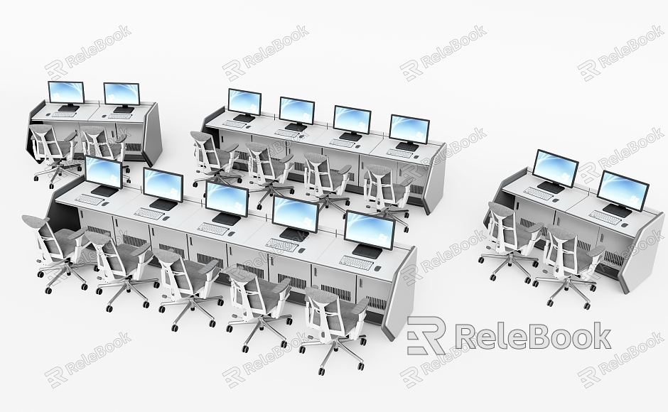 Modern Computer Desk and Chair Monitoring Desk Computer Desk model